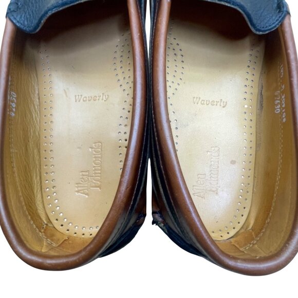 Allen Edmonds Men’s Black Brown Leather Waverly Slip-On Loafers Size 10.5 main image 9